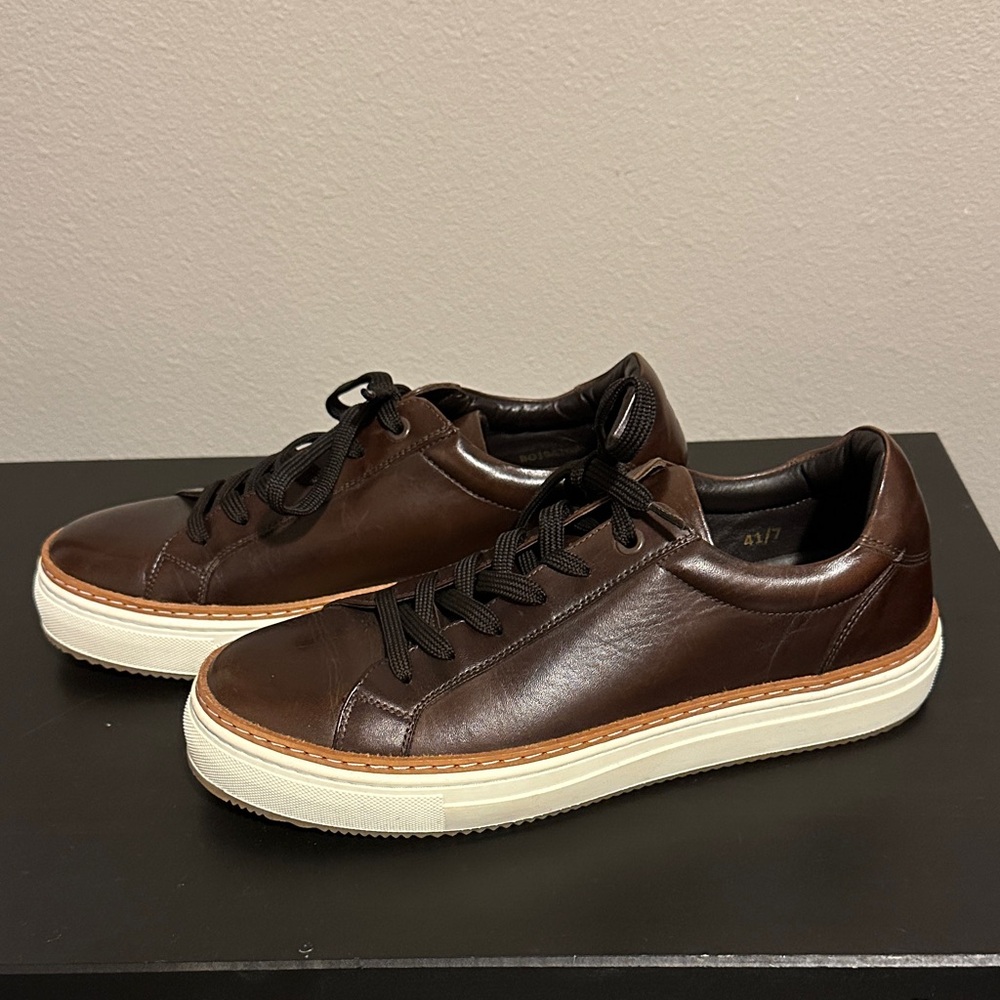 Boggi Brown Leather Sneakers